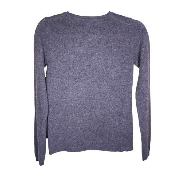 TAHARI‎  PURE LUXE 100% Cashmere Gray Crew Neck Sweater Size XS Round Neck - Picture 2 of 9